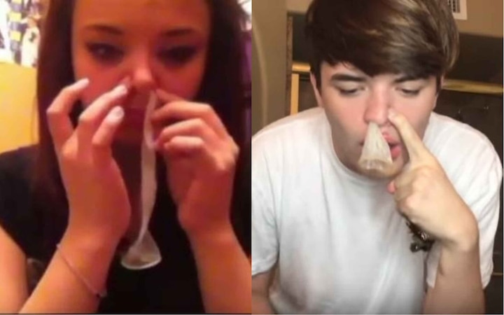 BIZARRE ! Risky condom-snorting challenge goes viral among US teens BIZARRE ! Risky condom-snorting challenge goes viral among US teens