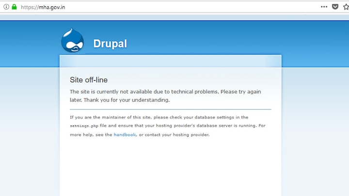 MHA’s website taken down after Defence Ministry’s site gets hacked After 'technical issue' in MHA's site, Home and Law ministry websites go offline