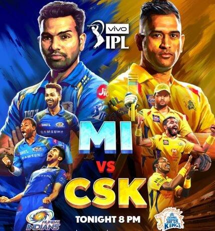 Match between arch rivals Mumbai Indian and Chennai Super Kings will take place at 8PM after the conclusion of the opening ceremony.
