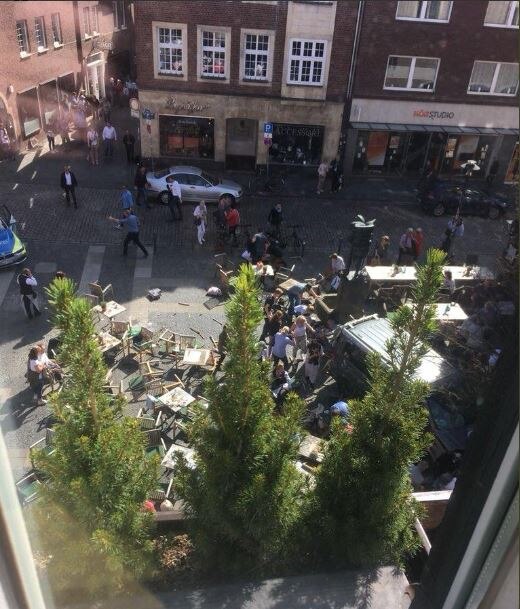 Three dead, 30 injured as van bulldozes into busy restaurants in Germany