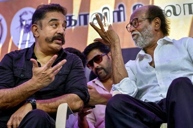 Tamil actors protest in Chennai over Cauvery water issue; Rajinikanth, Kamal Haasan join Tamil actors protest in Chennai over Cauvery issue; Rajinikanth, Kamal Haasan join