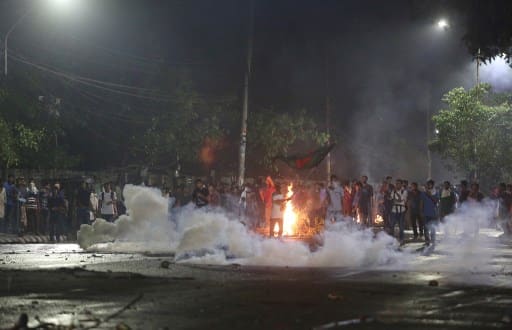 Students were protesting against government's decision of reserving 56% for 1971 independence war veterans' families and for the disadvantaged minorities in the civil service jobs, leaving only 46% for the general section. /Image: AFP