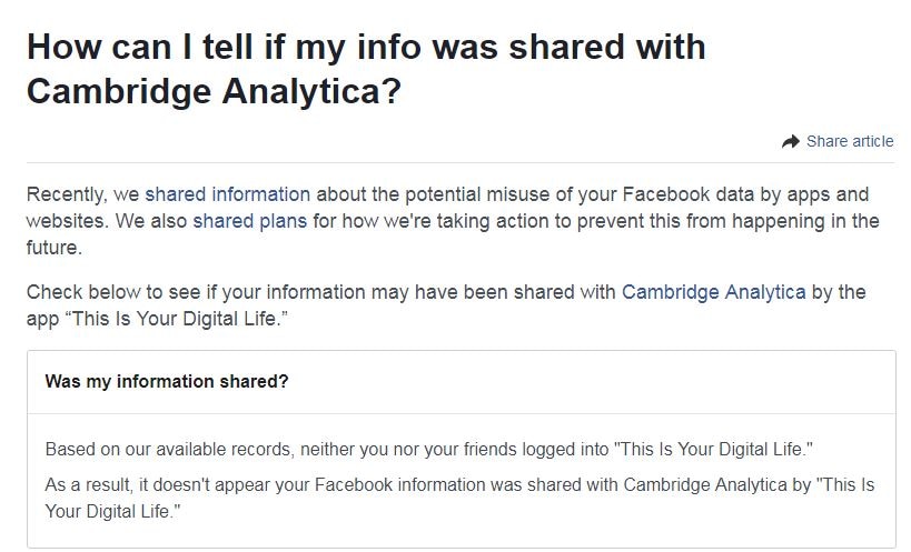 Facebook starts alerting users if their data was shared with Cambridge Analytica; Here is how you can check