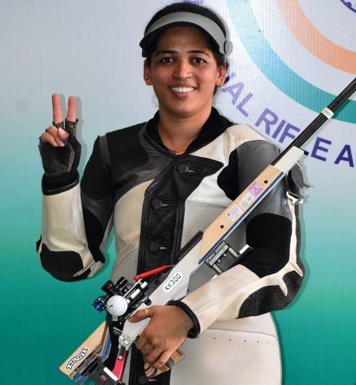 CWG 2018: Tejaswini bags silver in women's 50m rifle prone CWG 2018: Tejaswini bags silver in women's 50m rifle prone