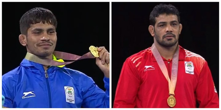 CWG 2018: Sushil Kumar and Rahul Aware strike gold CWG 2018: Sushil Kumar and Rahul Aware strike gold