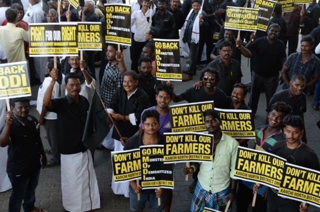 Traffic snarls were witnessed around the airport and in its surrounding areas due to the protests. (Photo: AFP)