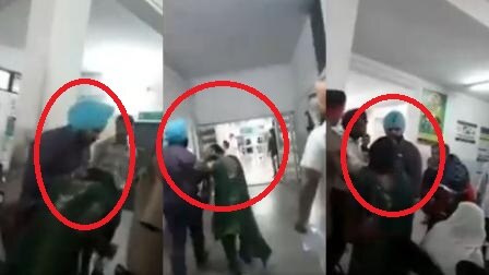Punjab: Doctor beats woman in hospital while policemen stand as spectator VIDEO: Doctor beats woman in hospital while policemen stand and watch