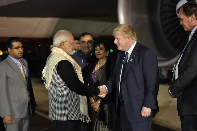 PM Narendra Modi arrives in UK for bilateral meetings, CHOGM PM Narendra Modi arrives in UK for bilateral meetings, CHOGM