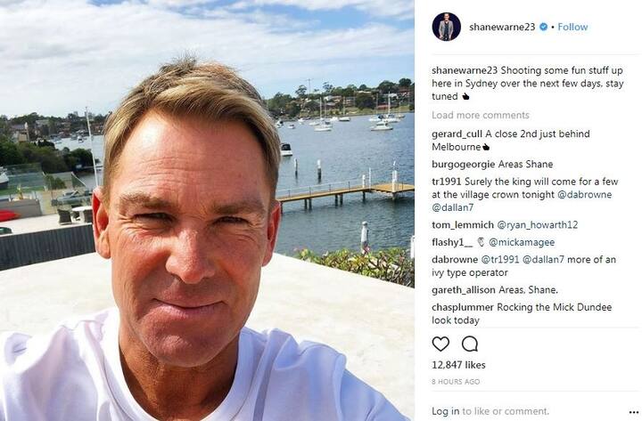 Sharing photos on social media Warne revealed that he is currently in Sydney but reasons for the visit were not mentioned.