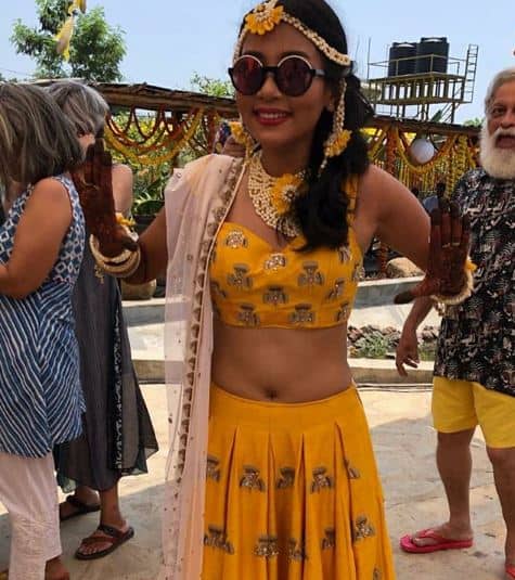 In the photos, Ankita can be seen dressed in yellow lehenga. (All images Instagram)