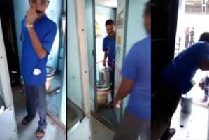 Caught on camera: Railway vendor uses water from toilet to fill tea urn