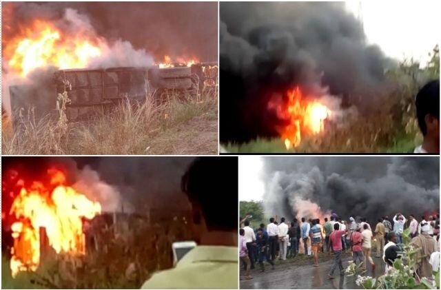 Bihar: At least 20 killed as Delhi-bound bus catches fire after accident in Motihari Bihar: At least 27 killed as Delhi-bound bus catches fire after accident in Motihari