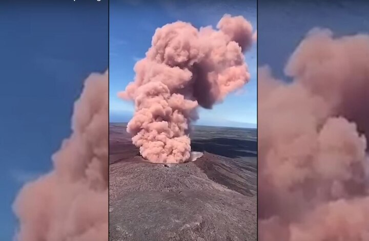 Major earthquake and volcano eruptions hits a island in Hawaii Major earthquake and volcano eruption hits an island in Hawaii
