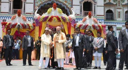 Later, Prime Minister Modi will be accorded a civic reception by the Janakpur Sub-Metropolitan City at Barhabigha ground. (Image: Twitter/ BJP4India)