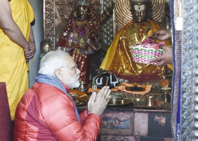 Modi campaigning for Karnataka elections in Nepal alleges Congress On day of Karnataka polling, Modi campaigning for BJP in Nepal by visiting temples: Congress