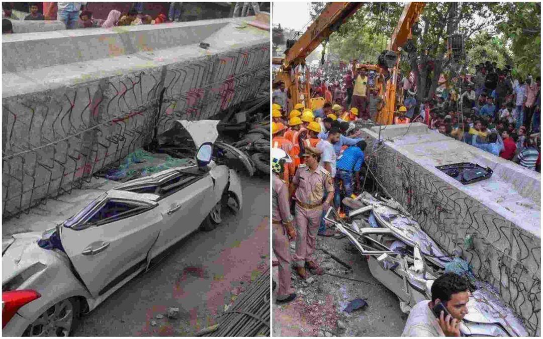 In Pics: People killed, vehicles crushed as flyover collapses on a crowded street in Varanasi In Pics: People killed, vehicles crushed as flyover collapses on a crowded street in Varanasi