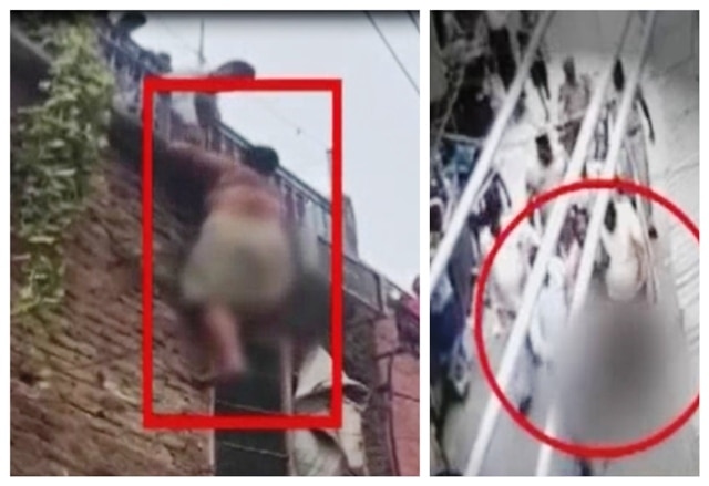watch video Man paraded naked by Delhi cops in Inderpuri Dramatic visuals: Man paraded naked by cops in Delhi's Inderpuri