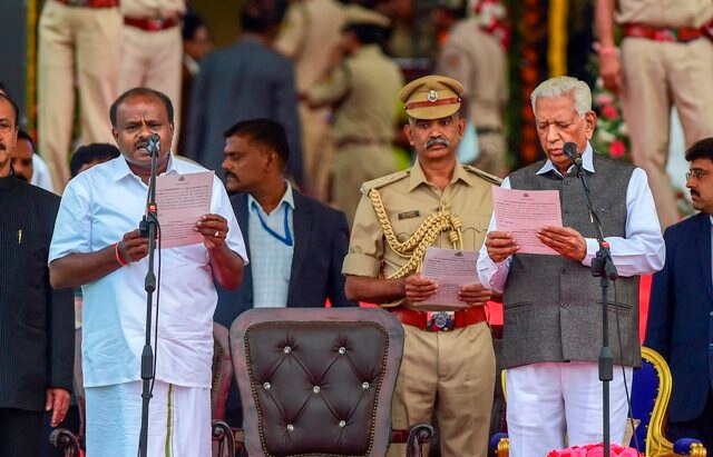 HD Kumaraswamy sworn in as Karnataka chief minister: His journey from being 'kingmaker' to the 'king' From 'kingmaker' to the 'king': Kumaraswamy sworn in as Karnataka chief minister