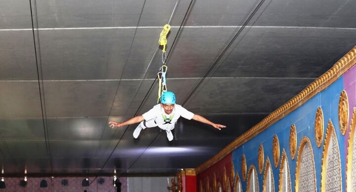 India's first indoor zip-line ride starts in Gr Noida India's first indoor zip-line ride starts in Gr Noida