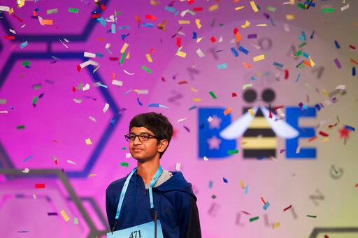 Karthik Nemmani , a 14-year-old Indian-American boy, wins the Scripps National Spelling Bee by correctly spelling 