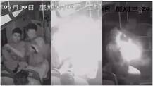 Shocking Video: Power bank explodes in man\'s bag on a bus