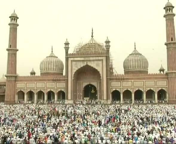 Visuals from Delhi's Jama Masjid, as the city celebrates Eid Ul-Fitr the end of the holy month of Ramzan/ ANI image 