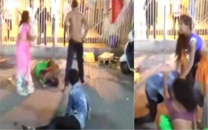 Watch: Men, women indulge in ugly scuffle outside Ujjain's Mahakal temple Watch: Men, women indulge in ugly scuffle outside Ujjain's Mahakal temple