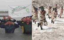 Breathtaking Pictures: Security forces beat ice, water and altitude to perform Yoga