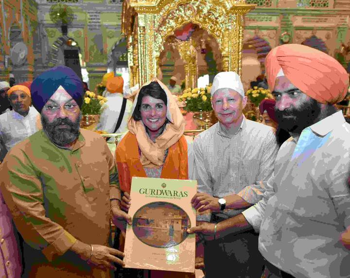  Nikki Haley, who is the daughter of Sikh immigrants from Punjab visited Gurudwara Sis Ganj Sahib in Delhi. (PTI)
