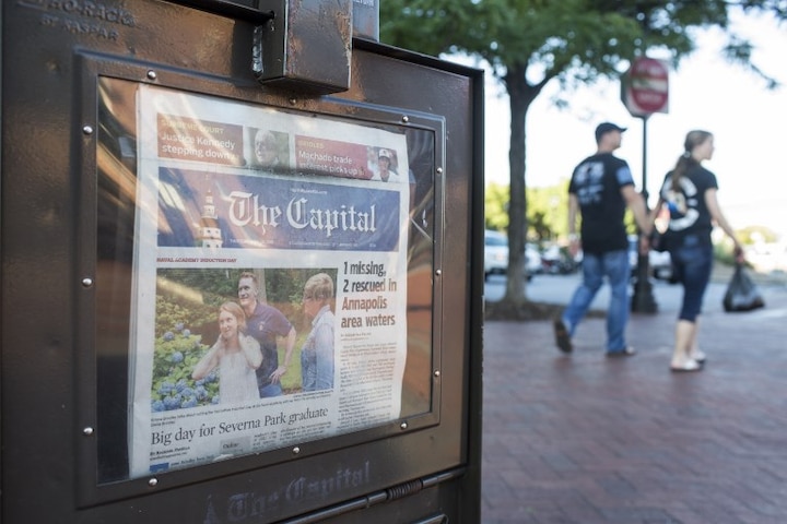 US shooting: 5 dead, several injured as gunman opens fire at The Capital newspaper in Annapolis, Maryland US shooting: 5 dead, several injured as gunman opens fire at The Capital newspaper in Annapolis