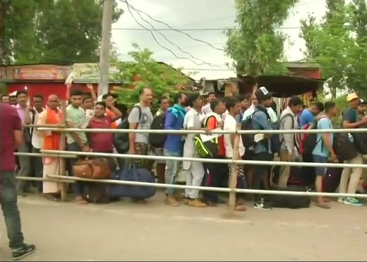 Amarnath Yatra from Jammu suspended due to heavy rains Amarnath Yatra from Jammu suspended due to heavy rains