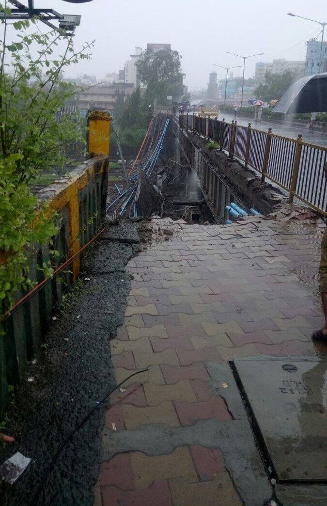 Due to the incident the Western Railway Line has been severely affected. Courtesy: Twitter/ANI