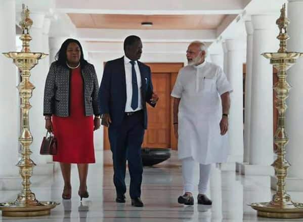 Prime Minister Narendra Modi met H. E. Mr. Raila Odinga, Former Prime Minister and the Leader of Opposition in Kenya, in New Delhi.