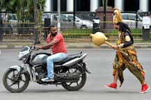 IN PICS: Traffic police\'s bizarre \'Yamaraj\' freaks motorists out