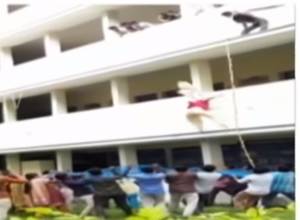 SHOCKING video: Girl dies after being pushed from 2nd floor by trainer in Coimbatore college