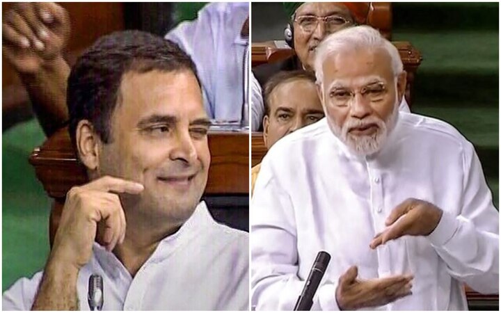 PM Modi mocks Rahul's hug, wink; asks what's the hurry to get to PM's chair? PM Modi mocks Rahul's hug, wink; asks what's the hurry to get to PM's chair?