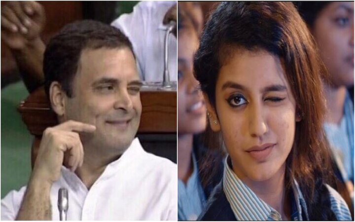 Rahul hugs Modi, then winks: Twitter recalls Priya Praksh Varrier, erupts with jokes on 'Hugplomacy' Rahul Gandhi Winks: Priya Prakash REACTS to memes comparing it with her wink