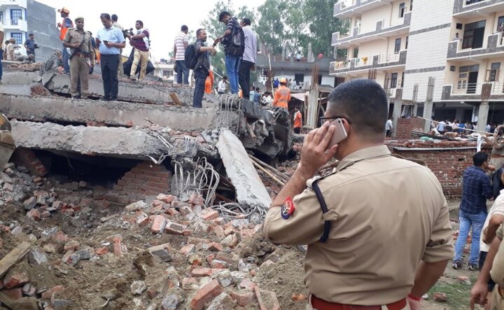 5-storey under-construction building collapses in Ghaziabad, 6 feared trapped 5-storey under-construction building collapses in Ghaziabad, 1 dead, 6 injured