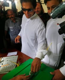PICS: Pak PM-to-be Imran Khan in trouble? EC demands apology for controversial vote casting!