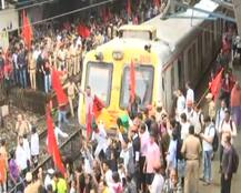 Pics: Maratha Reservation Stir Turns Violent; Trains, Buses Stopped And Expressway Blocked