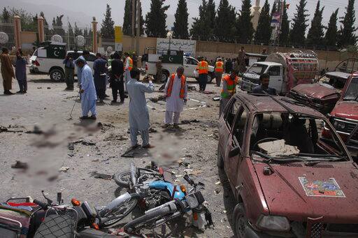 The suicide bombing lead to the death of 31 people and more than 20 were injured. (AP Photo/Arshad Butt)