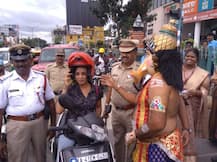 PICS: Lord Ganesh And Yamraj Team Up To Spread Awareness On Road Safety In Bengaluru