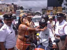 PICS: Lord Ganesh And Yamraj Team Up To Spread Awareness On Road Safety In Bengaluru