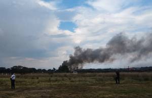 85 injured after Mexican plane crashes at airport in hail storm