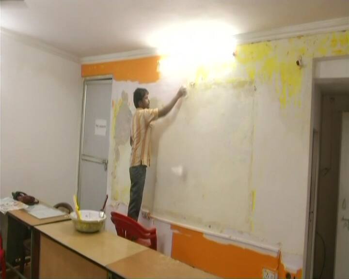 “The walls were mistakenly painted saffron.