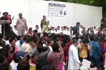 PICTURES: RJD leader Tejashwi Yadav holds candle march against Muzaffarpur rape case in Delhi; senior opposition leaders present