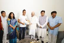 In Pics: Amit Shah Meets MS Dhoni As Part Of BJP\'s \'Sampark For Samarthan\' Campaign