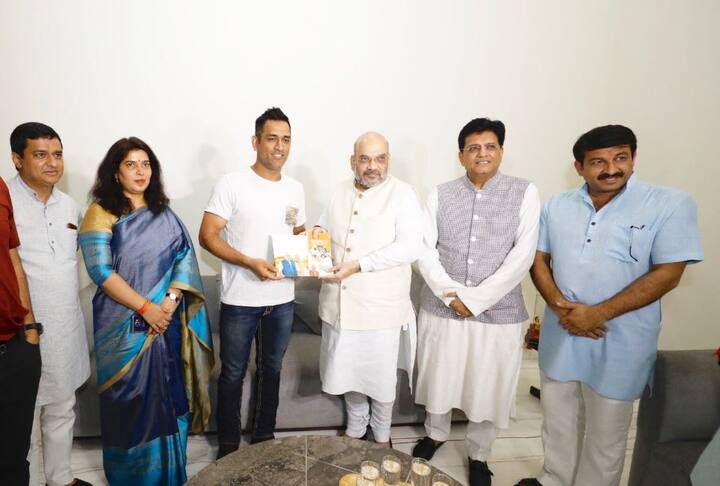 Shah was accompanied by Union Minister Piyush Goyal and others. Photo: Twitter/ @AmitShah