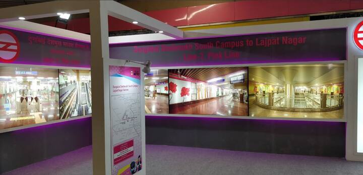 Delhi Metro Pink Line: This line has come as a major releif for the DU students, as it will connect the north and the south campus of the Delhi University. (Twitter/DelhiMetroNCR) 