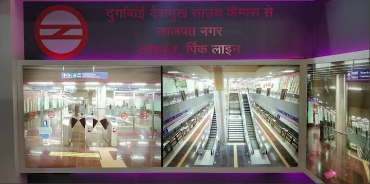 Delhi Metro Pink Line: The new metro line will be going to some of the most famous markets of Delhi, namely Sarojini Nagar, INA, South Extension and Lajpat Nagar. The section will not only be a boon to shopping lovers but will also help metro commuters to save time.(Twitter/DelhiMetroNCR) 